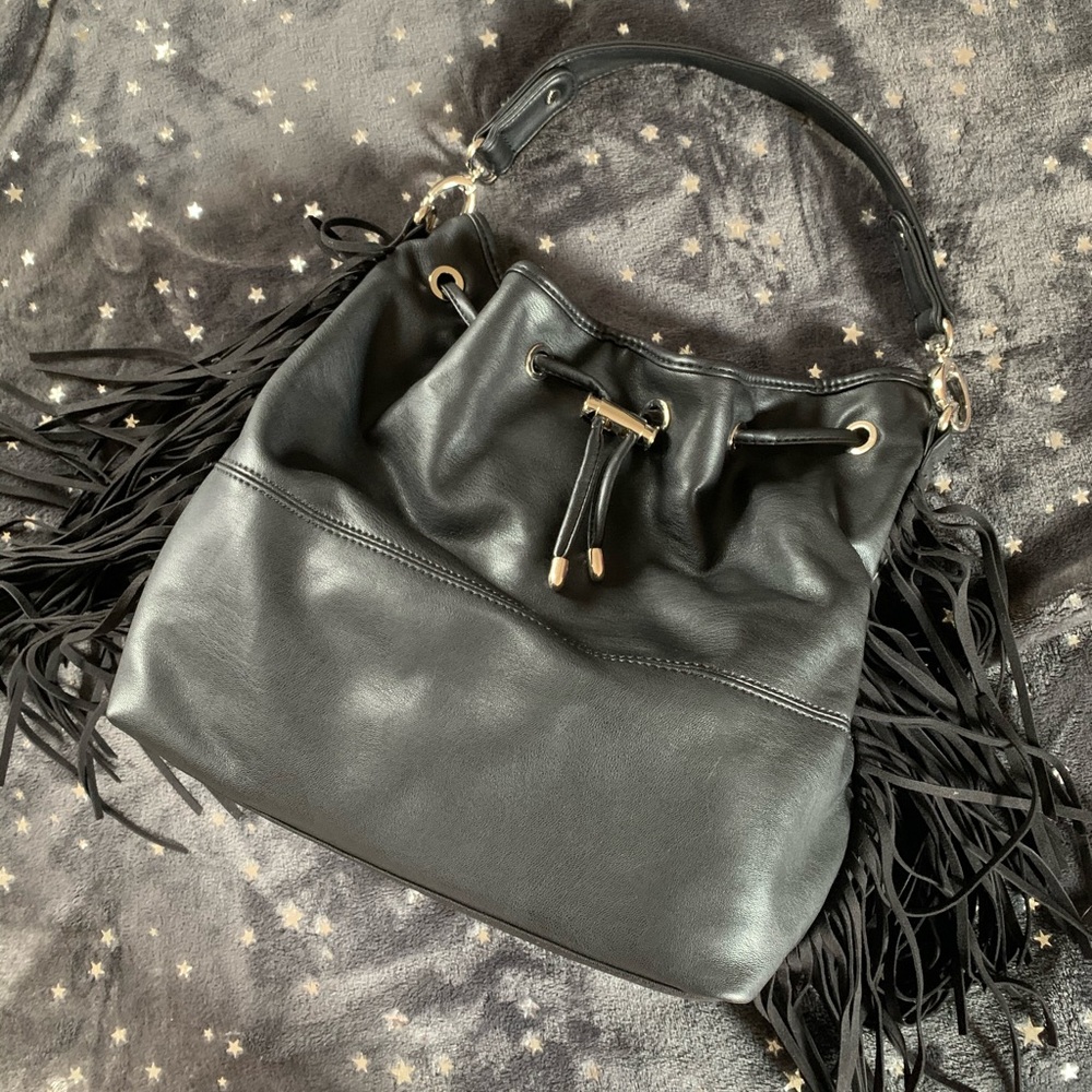 Deux Lux Vegan Leather Fringe Bag